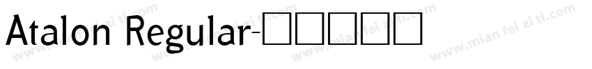Atalon Regular字体转换